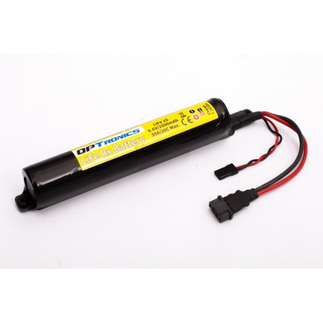 OPTronics - Batterie RX - LiFe 2S 2500mAh 50A/20C OPTronics - Batterie RX - LiFe 2S 2500mAh 50A/20C